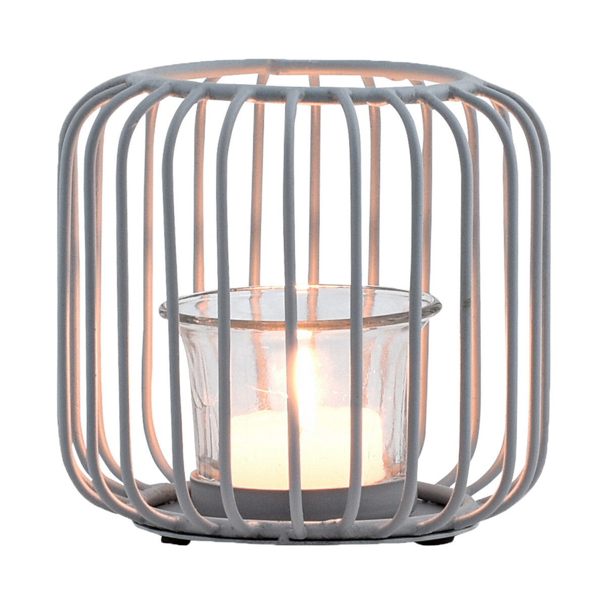 Scandinavische decoratie: windlicht, theelichthouder, kandel