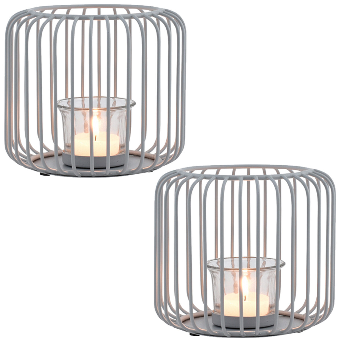 Set van 2 Scandinavische decoratieve windlichten, theelichth