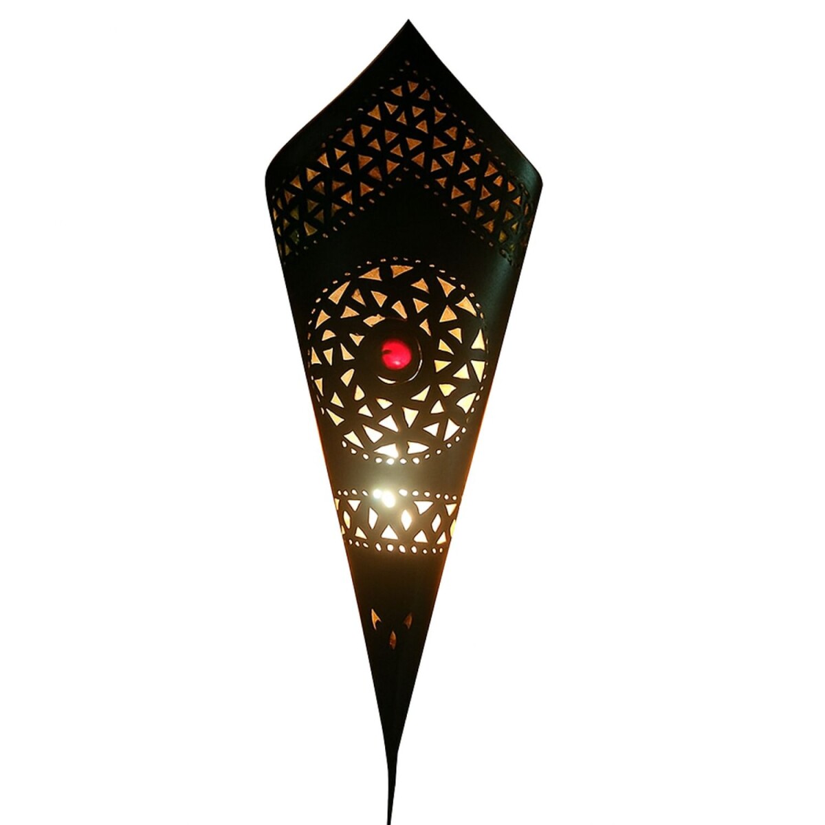 Wandlamp Fatma Rood 50 cm | Marokkaans-mediterraan, 100% han