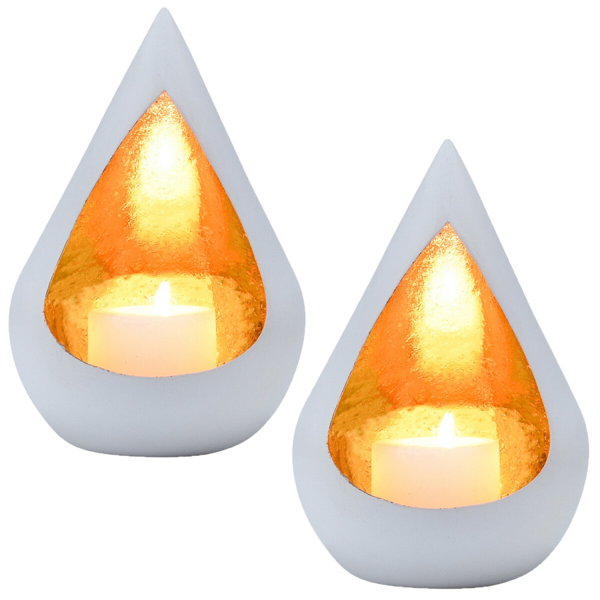 Set van 2 boho-decoratieve windlichten/theelichthouders/kand