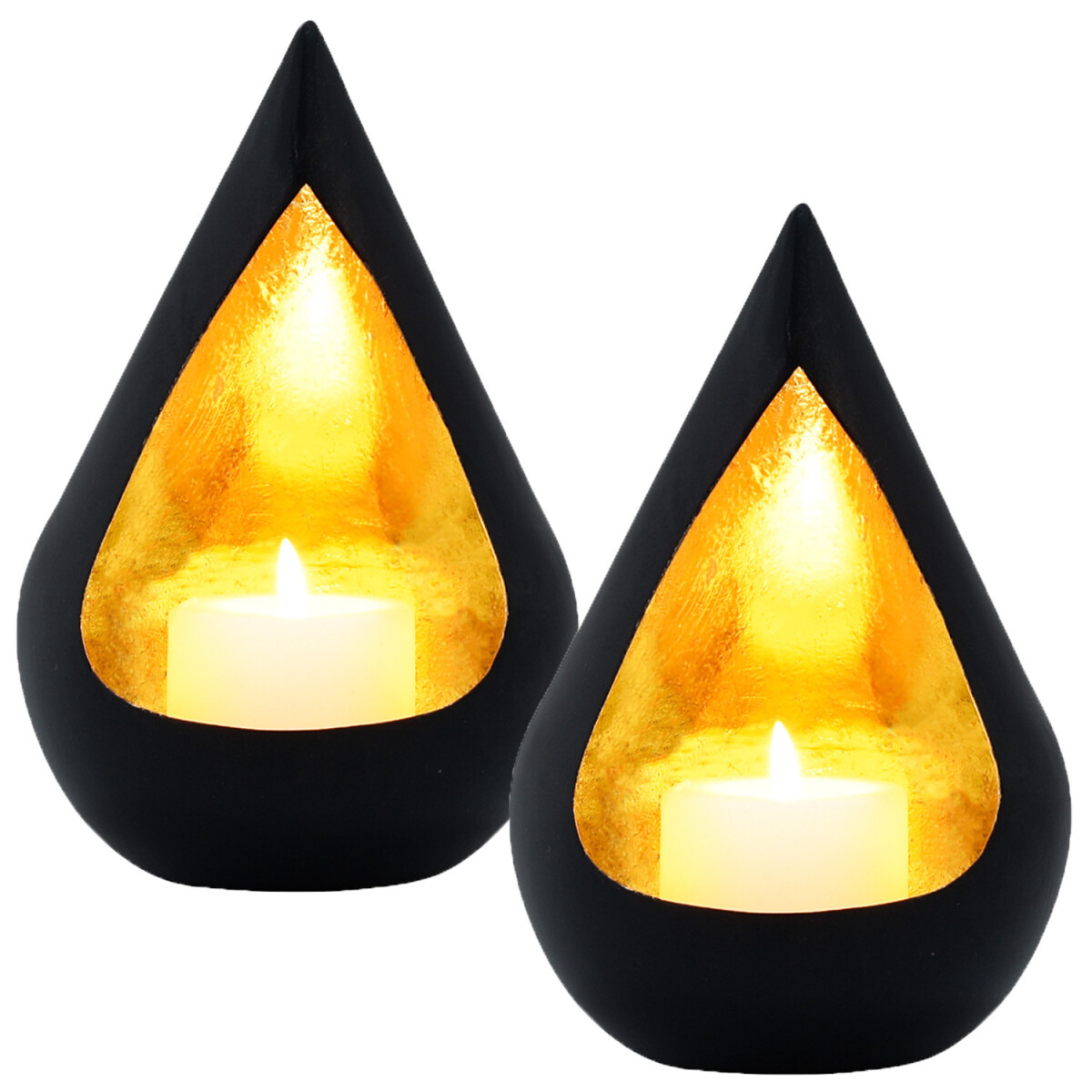 Set van 2 oosterse decoratieve windlichten/theelichthouders/
