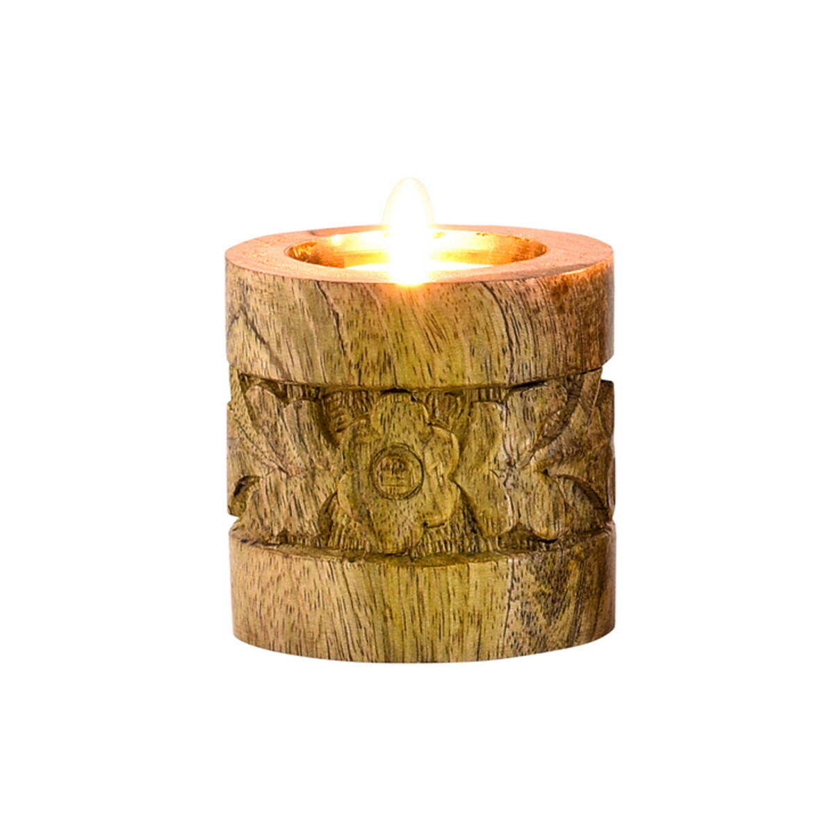 Oosterse decoratieve theelichthouders en kandelaars van hout