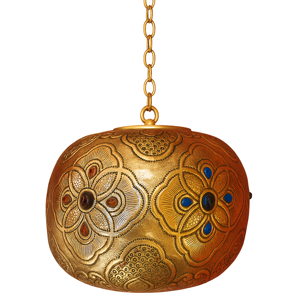 Oosterse lamp Ishraq - Goudkleurig box