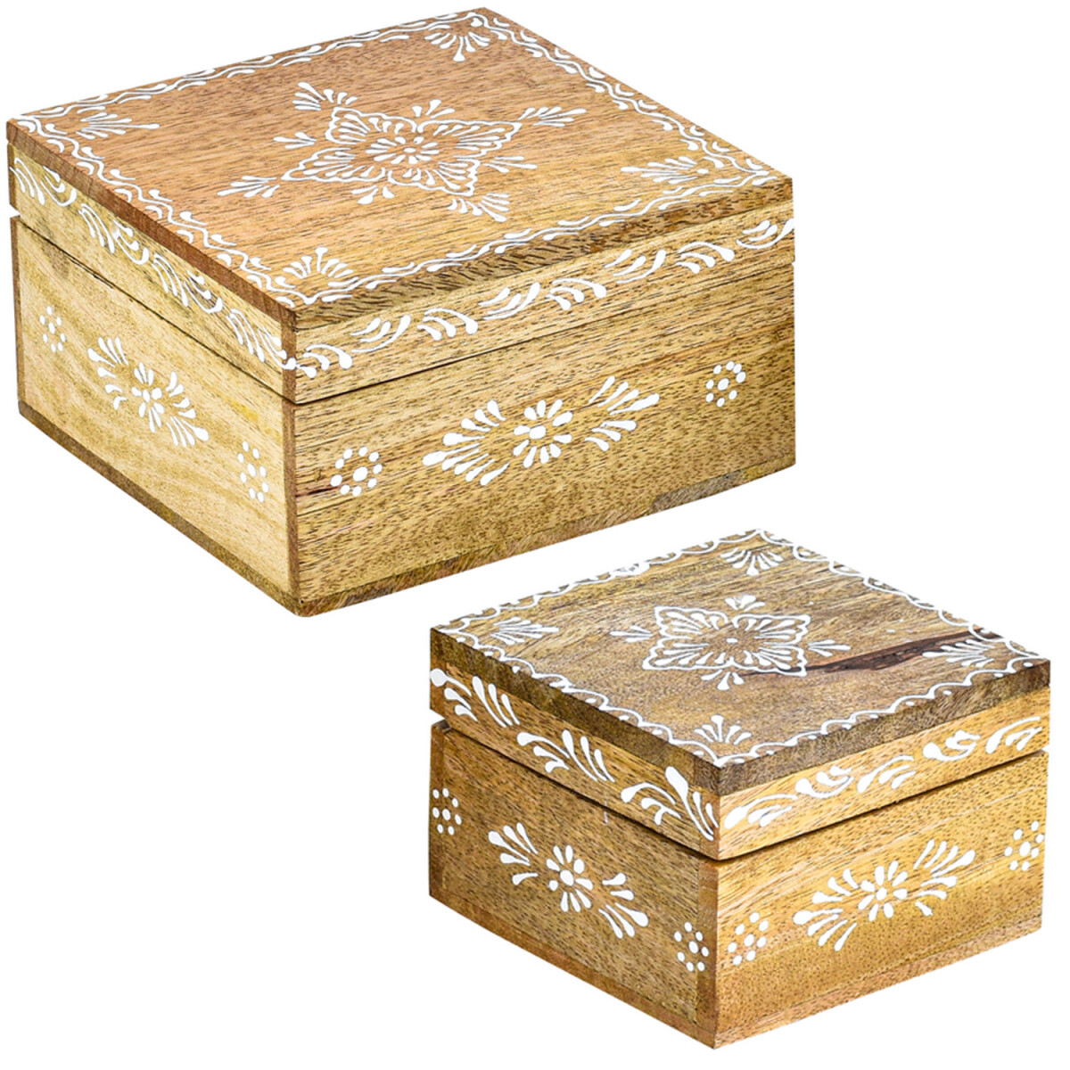 Set van 2 boho-decoratieve opbergdoosjes box