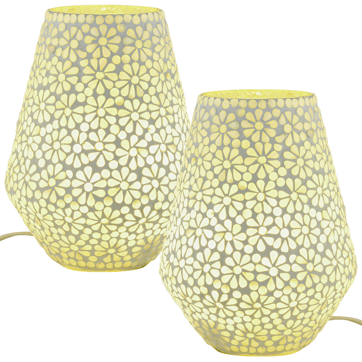 Set van 2 boho-decoratieve tafellampjes, box