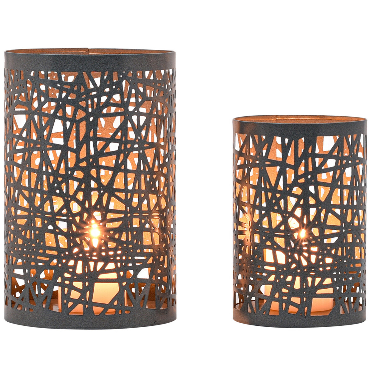 Set van 2 Scandinavische decoratieve theelichthouders van Co