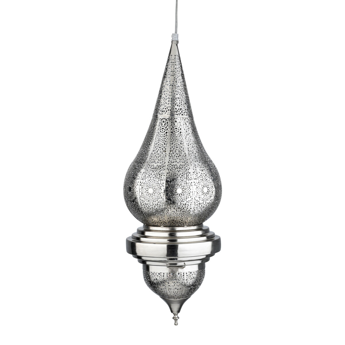 Orient hanglamp Inanna zilver 66 cm van metaal | Oosterse...
