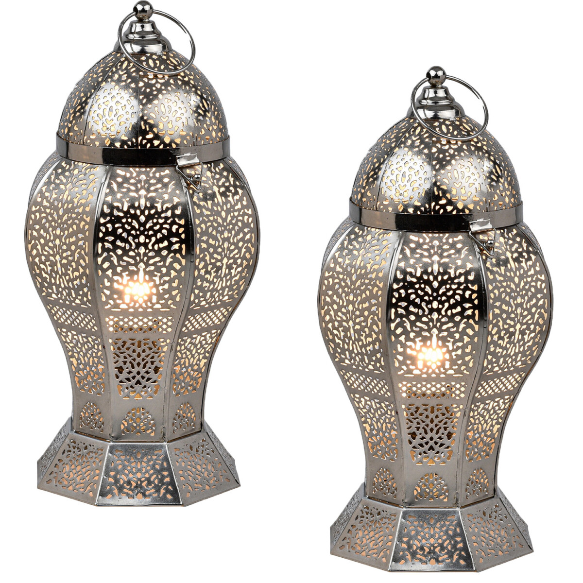 Set van 2 oosterse decoratieve tafellampen / nachtlampjes / 
