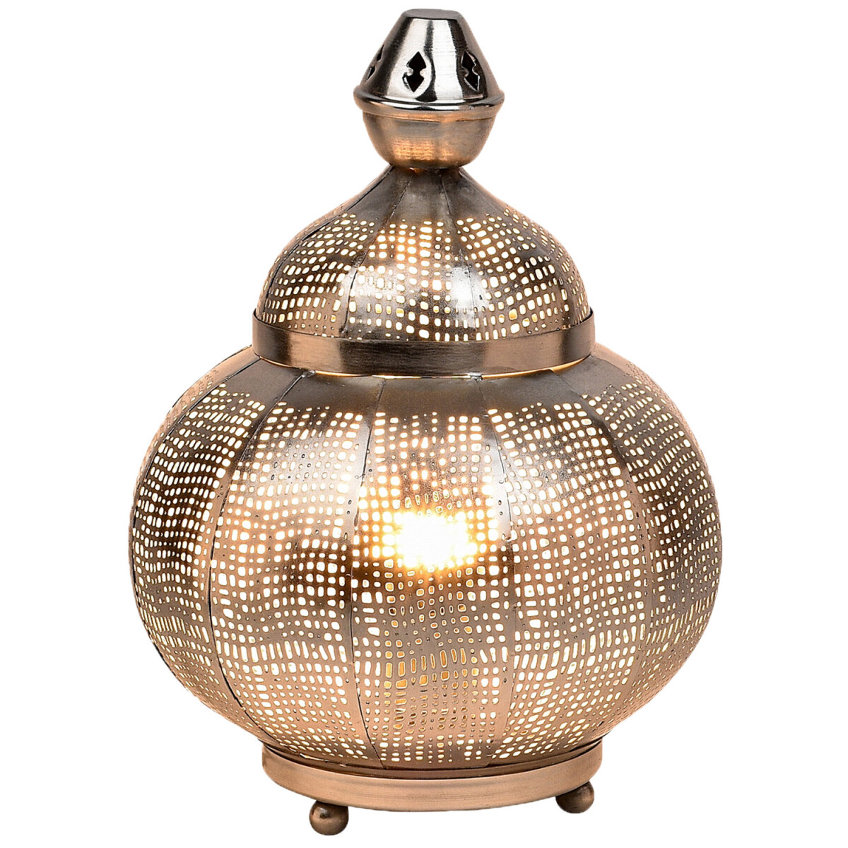 Oosterse decoratieve tafellamp, nachtlamp, lamp Jamala, zilv