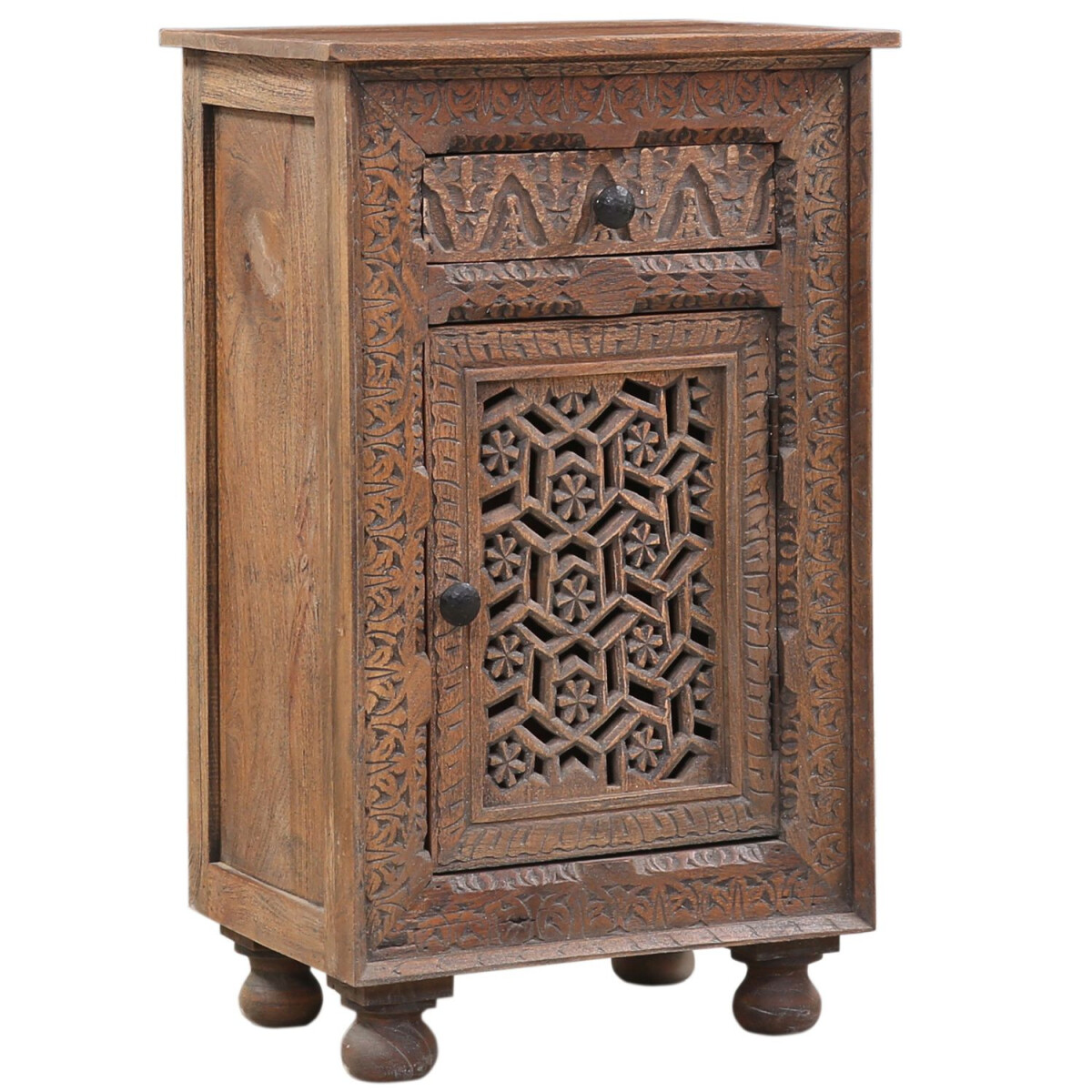Oosterse vintage nachtkastje/bijzettafel box
