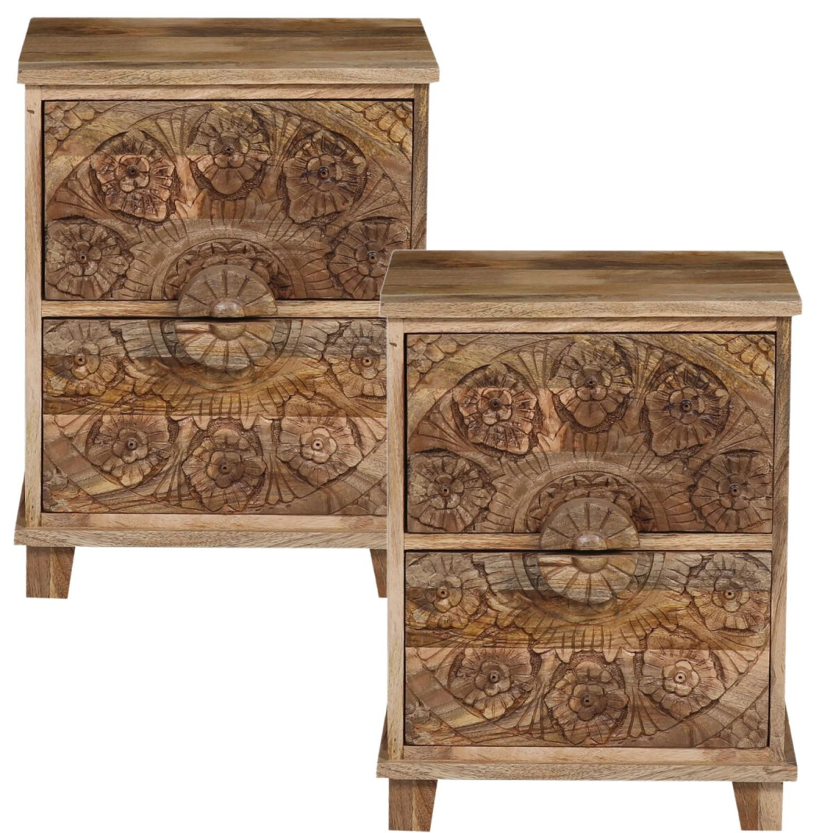 Set van 2 Scandinavische meubels: nachtk box