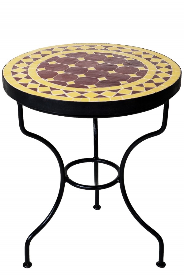 Mozaïektafel Marrakesh Bordeauxgeel box