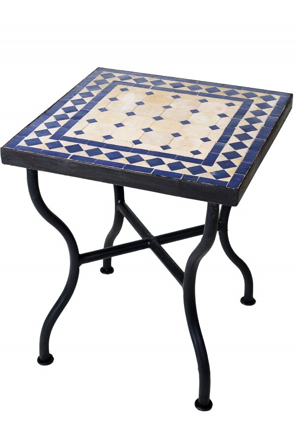 Mozaïektafel Marrakesh Beige Blauw  box