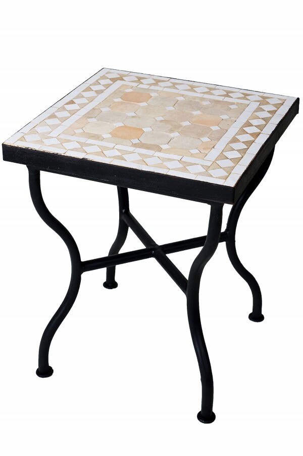 Mozaïektafel Marrakesh Beige Wit |  box