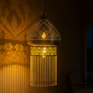 Hanglamp Archita Zilver 60 cm | Oosterse hanglamp van metaal