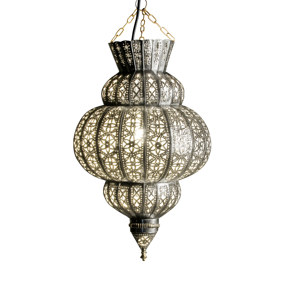 Hanglamp Harem 50 cm, zilver | Handgemaakte oosterse lamp