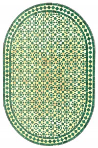 Marokkaanse mozaïektafel Albaicin beige-groen 120x80...