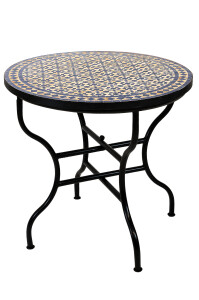 Marokkaanse mozaïektafel Albaicin beige-blauw 80 cm...
