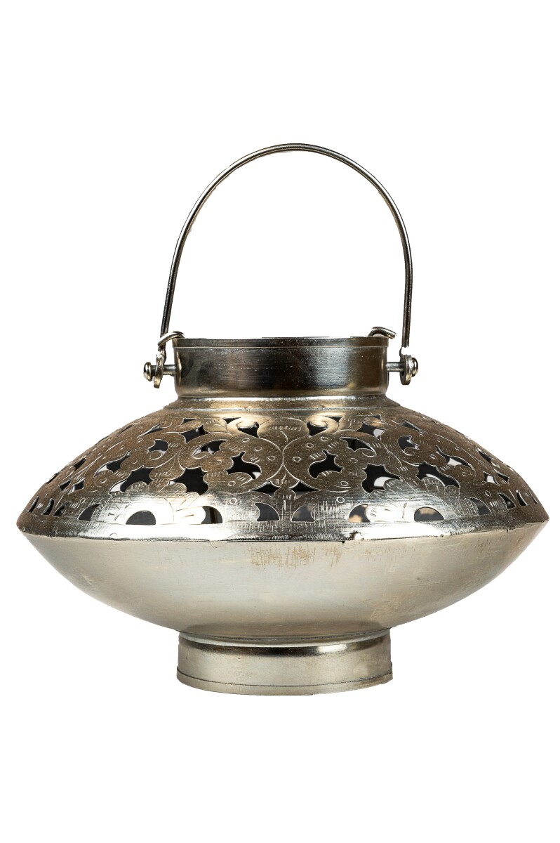Tuinlantaarn Boeddha, antiek zilver box