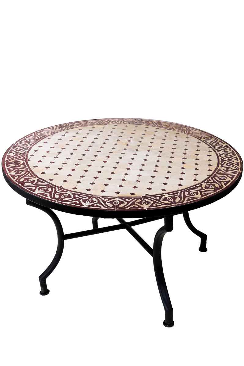 Marokkaanse mozaïektafel Meknes, be box