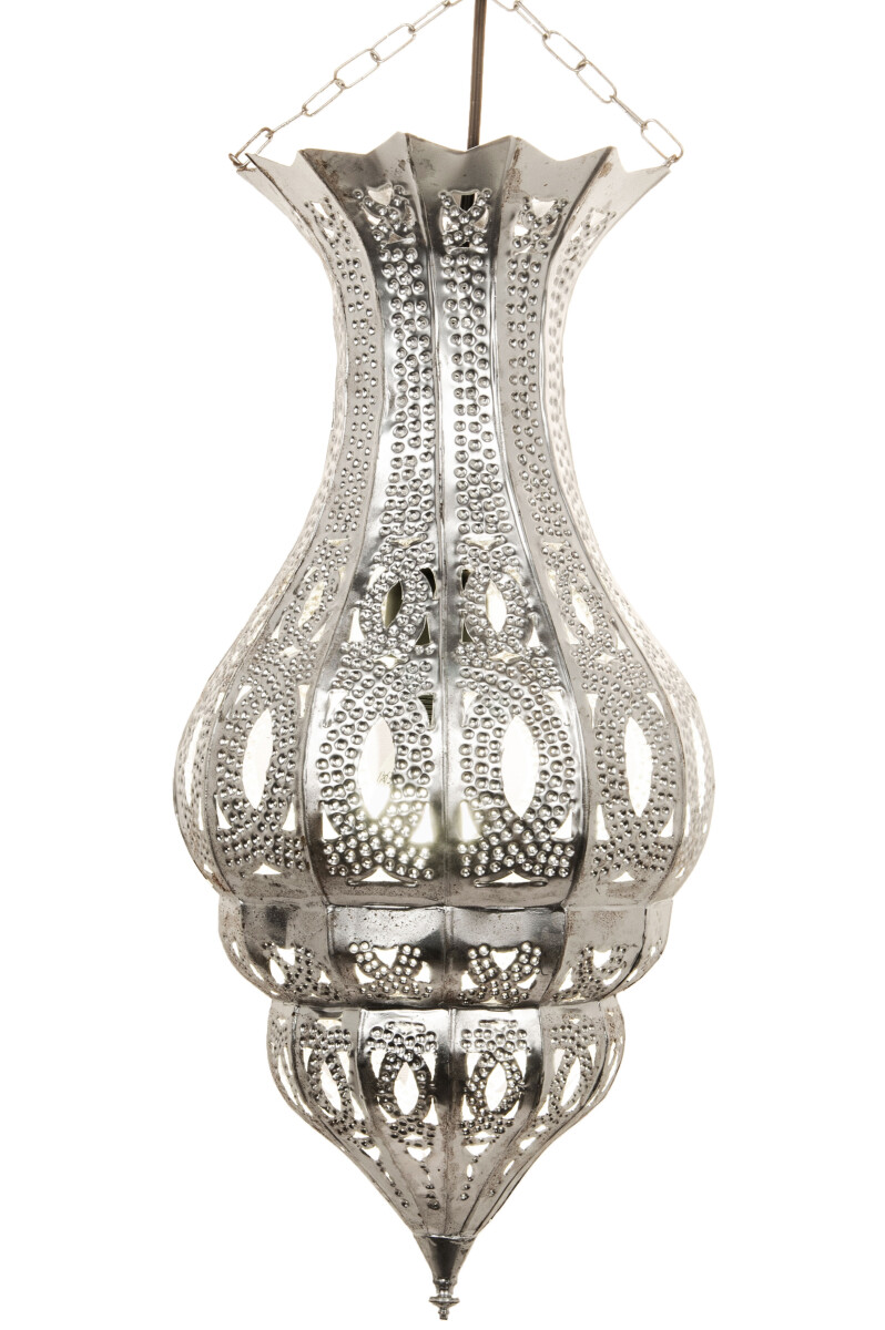 Oosterse lamp Djamir, zilver, hoogte 47 cm | Handgemaakt...