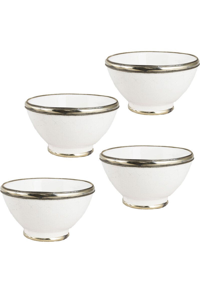 Set van 4 oosterse schalen Cariba - Wit box