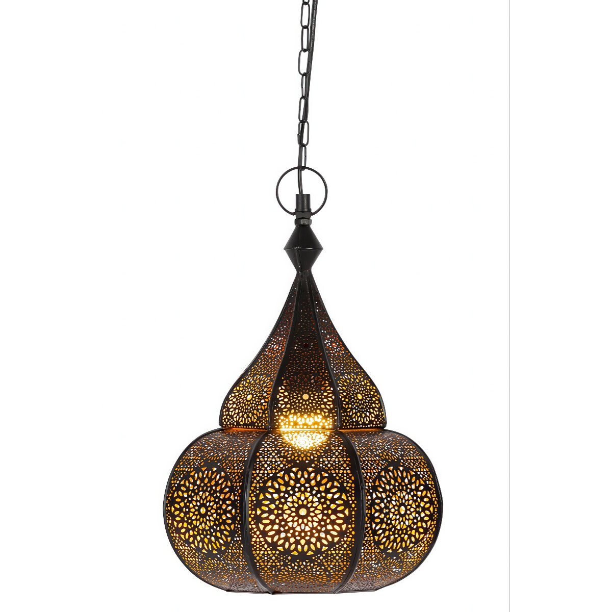 Oosterse hanglamp Ilham Zwart - 40 cm box