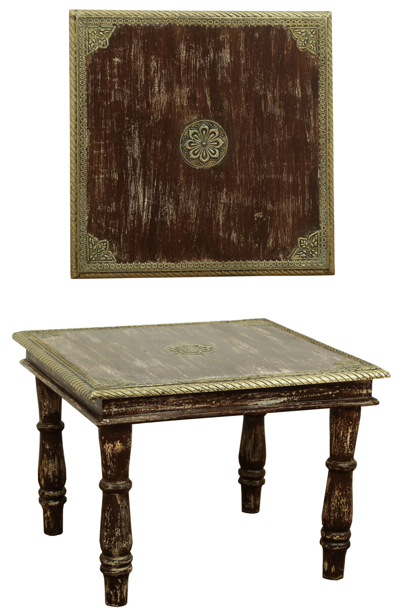 Vintage houten salontafel/bijzettafel An box