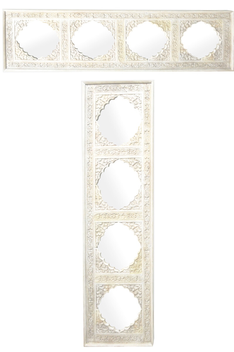 Oosterse spiegel Haliz Wit - 180 cm - box