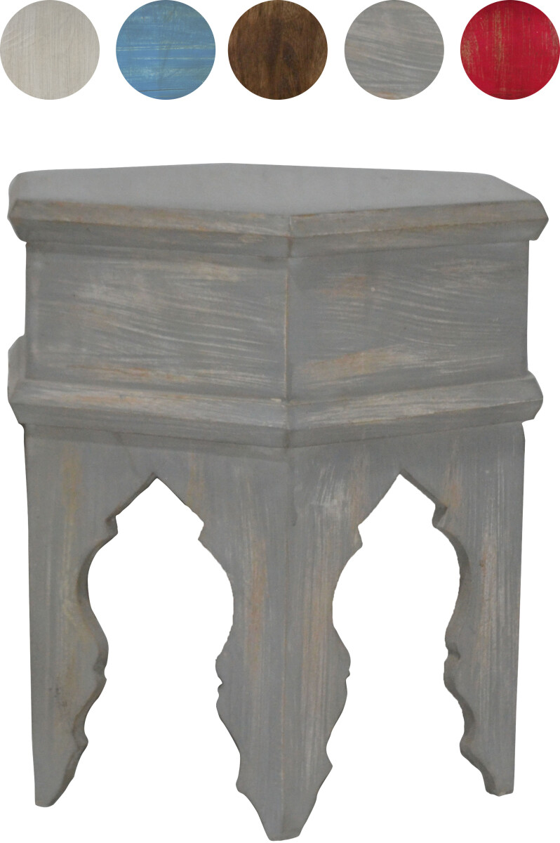 Oosterse vintage bijzettafel/kruk Inam g box