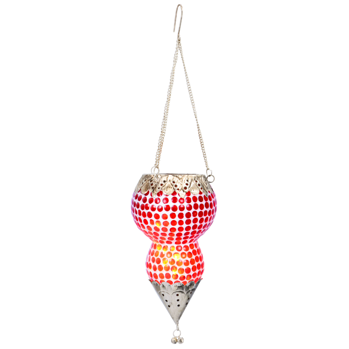 Hangende windlicht Ajmia Rood 20 cm | Oo box