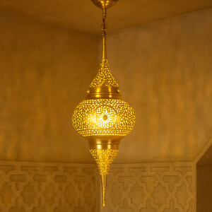 Hanglamp Hayati Gold 55 cm | Marokkaanse lamp van messing