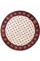 Marokkaanse mozaïektafel Zon, beige en bordeauxrood, 80 cm, 45 cm hoog